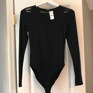 Express Black Bodysuit with Lace